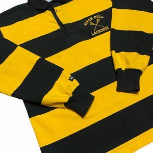 Barbarian Rugby Wear Vintage Striped Rugby Polo Shirt | Men's Medium